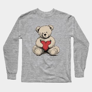 Cute Teddy Bear. Valentine's Day Gift Long Sleeve T-Shirt